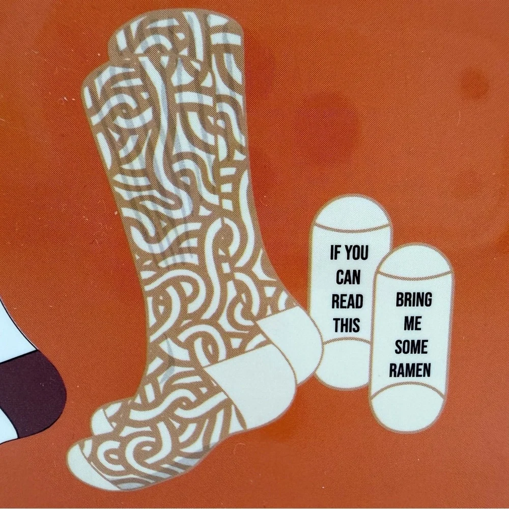 Maruchan Instant Noodles Ramen Crew Socks Mens Womens Fun Gift Set 2 Pairs